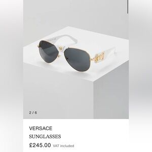 Versace avaitor white sunglasses